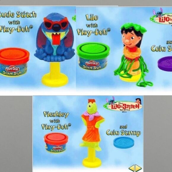 Lilo & Stitch Vintage Y2K McDonalds Happy Meal Toys (3) *SEALED* - Picture 1 of 8